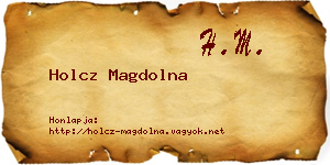 Holcz Magdolna névjegykártya